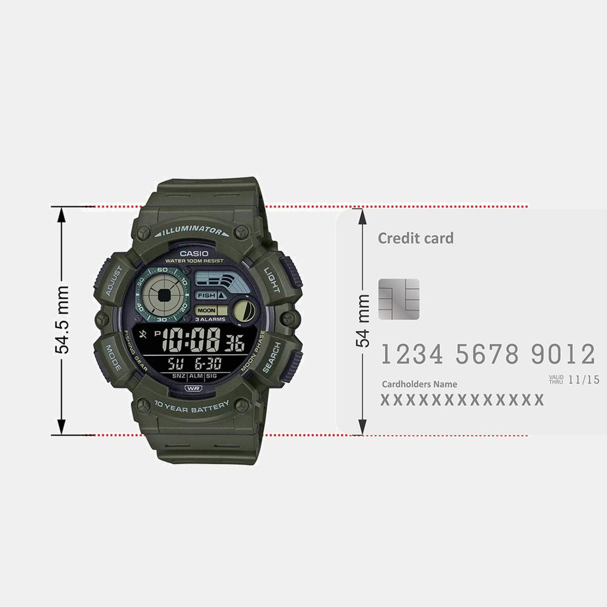 Youth Men Quartz Grey Dial Digital Resin Watch D350