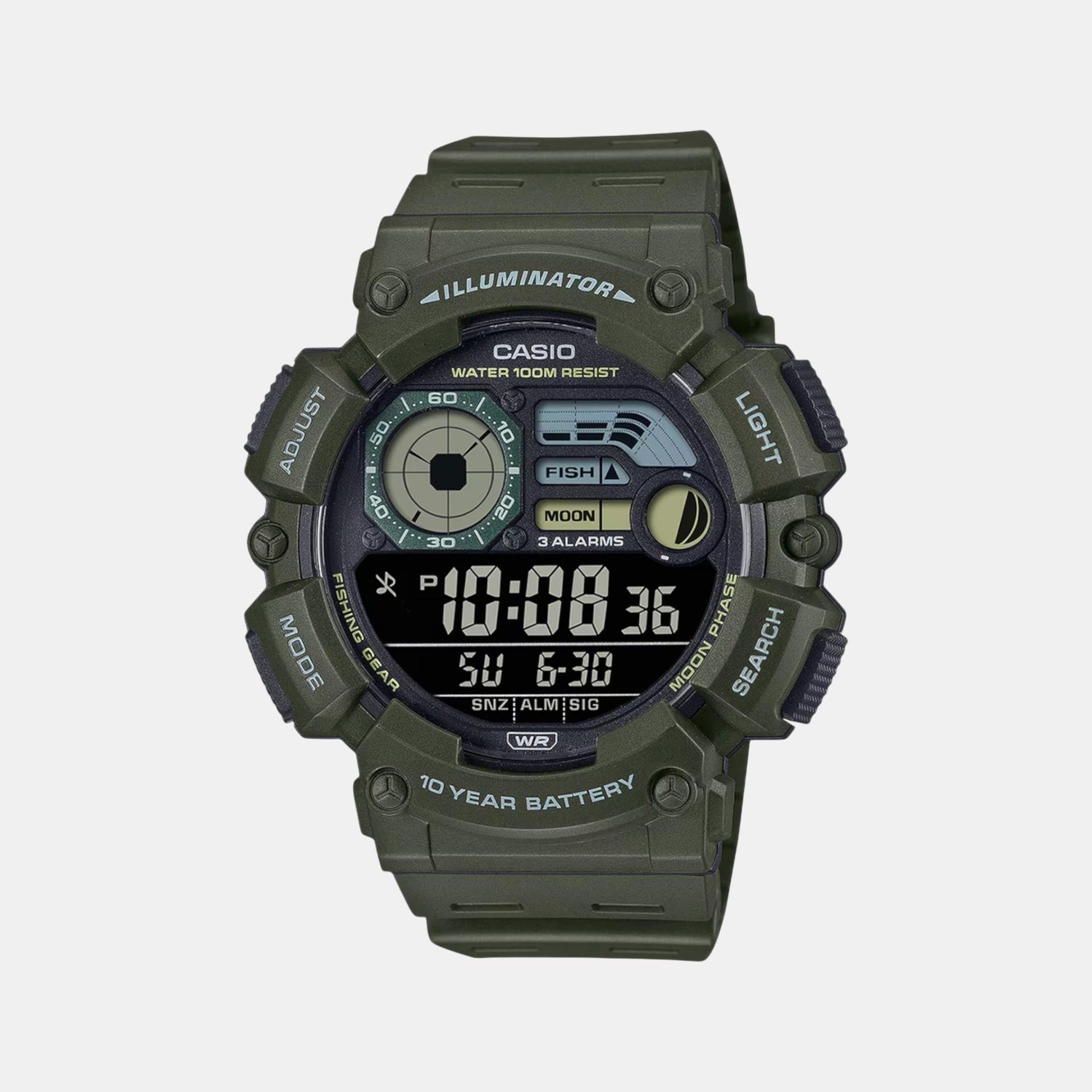 Youth Men Quartz Dark Grey Dial Digital Resin Watch D350