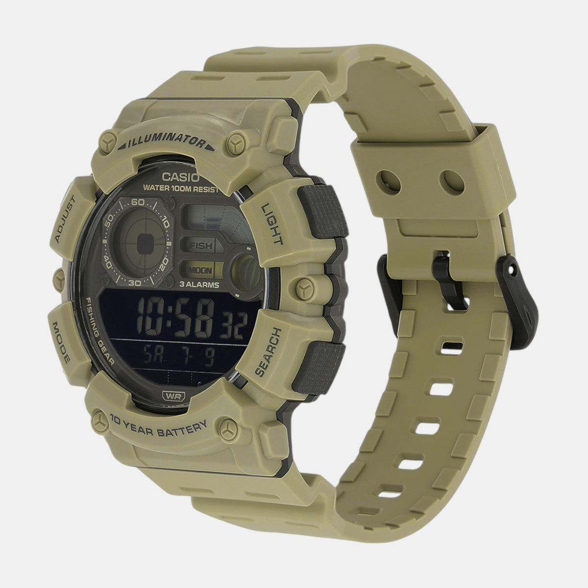Youth Men Quartz Brown Dial Digital Resin Watch D351