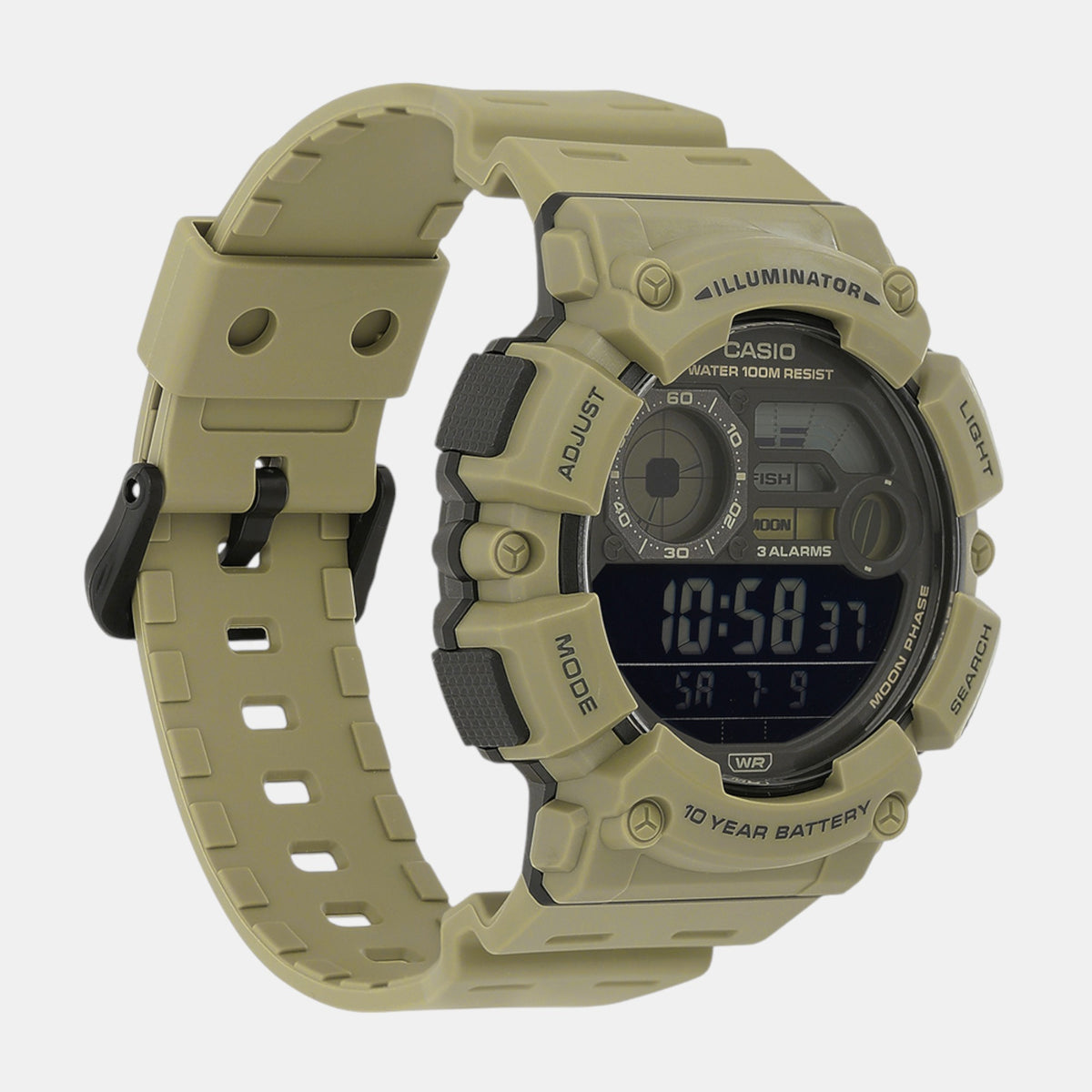 Youth Men Quartz Brown Dial Digital Resin Watch D351