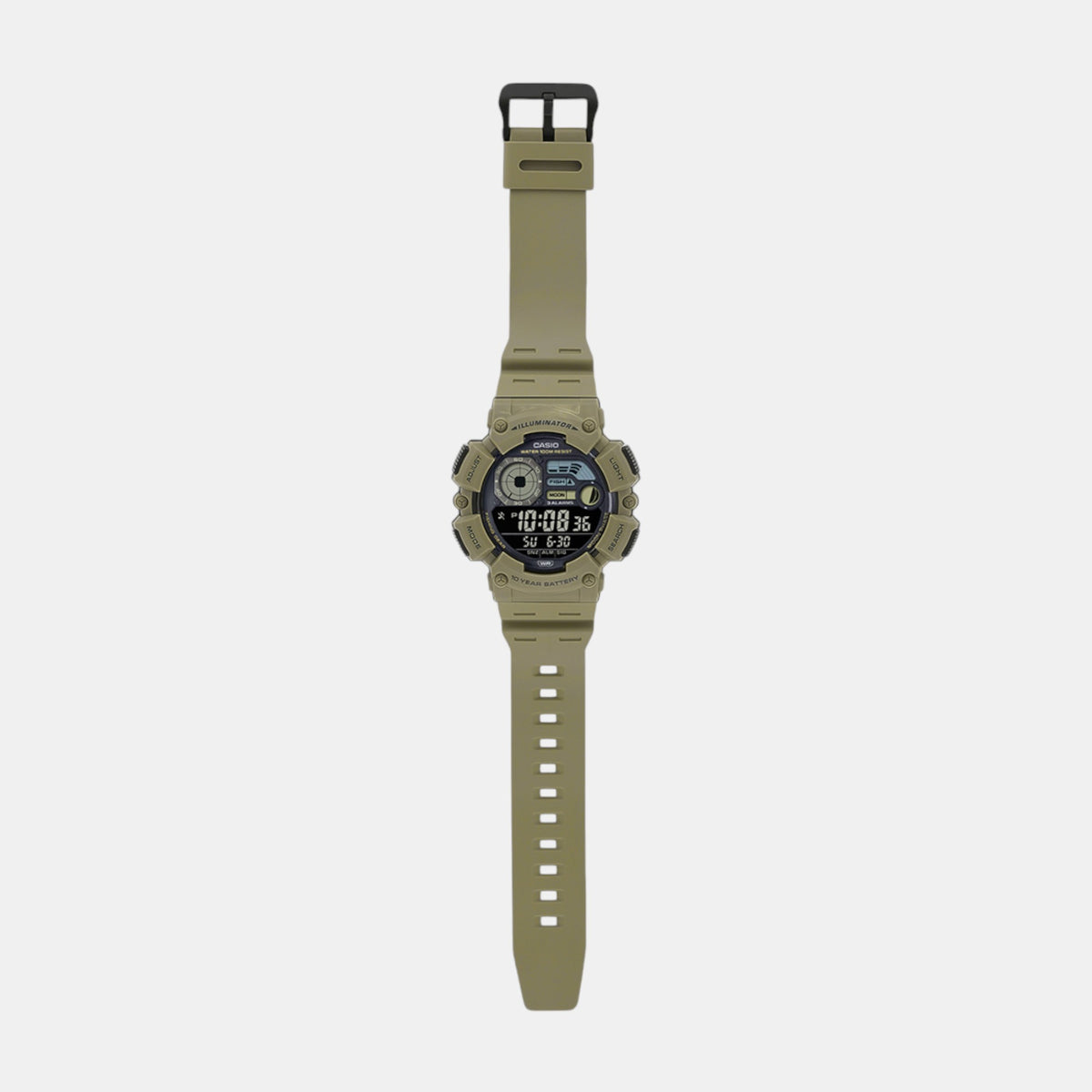 Youth Men Quartz Brown Dial Digital Resin Watch D351