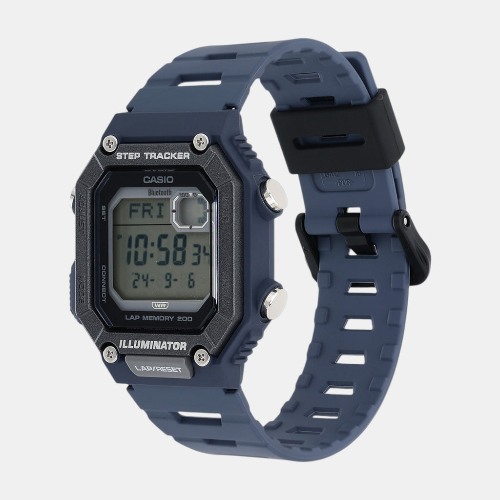 Youth Men Quartz Blue Dial Digital Resin Watch D353