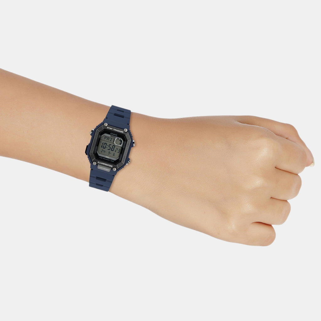 Youth Men Quartz Blue Dial Digital Resin Watch D353