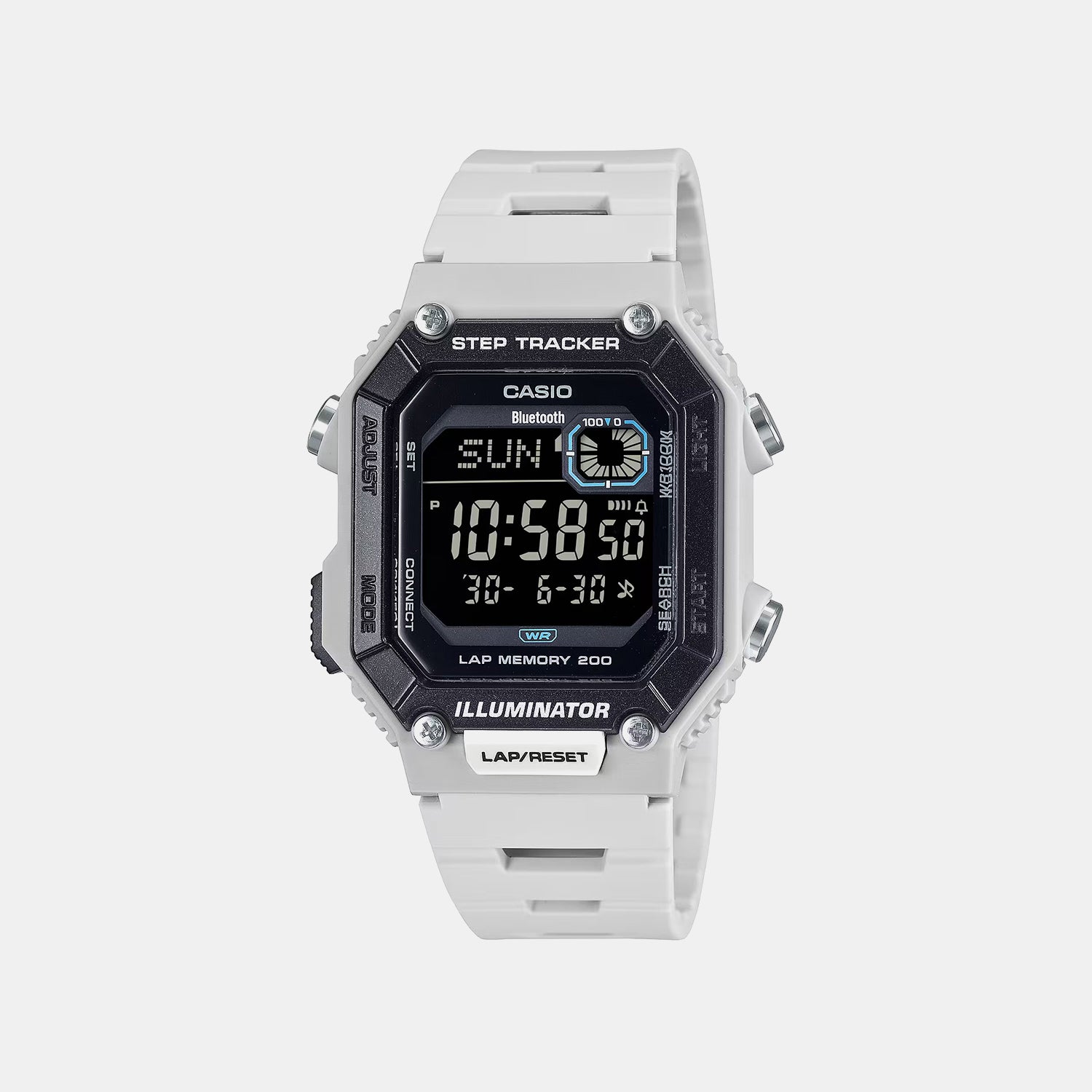 Youth Men Quartz Grey Dial Digital Resin Watch D354