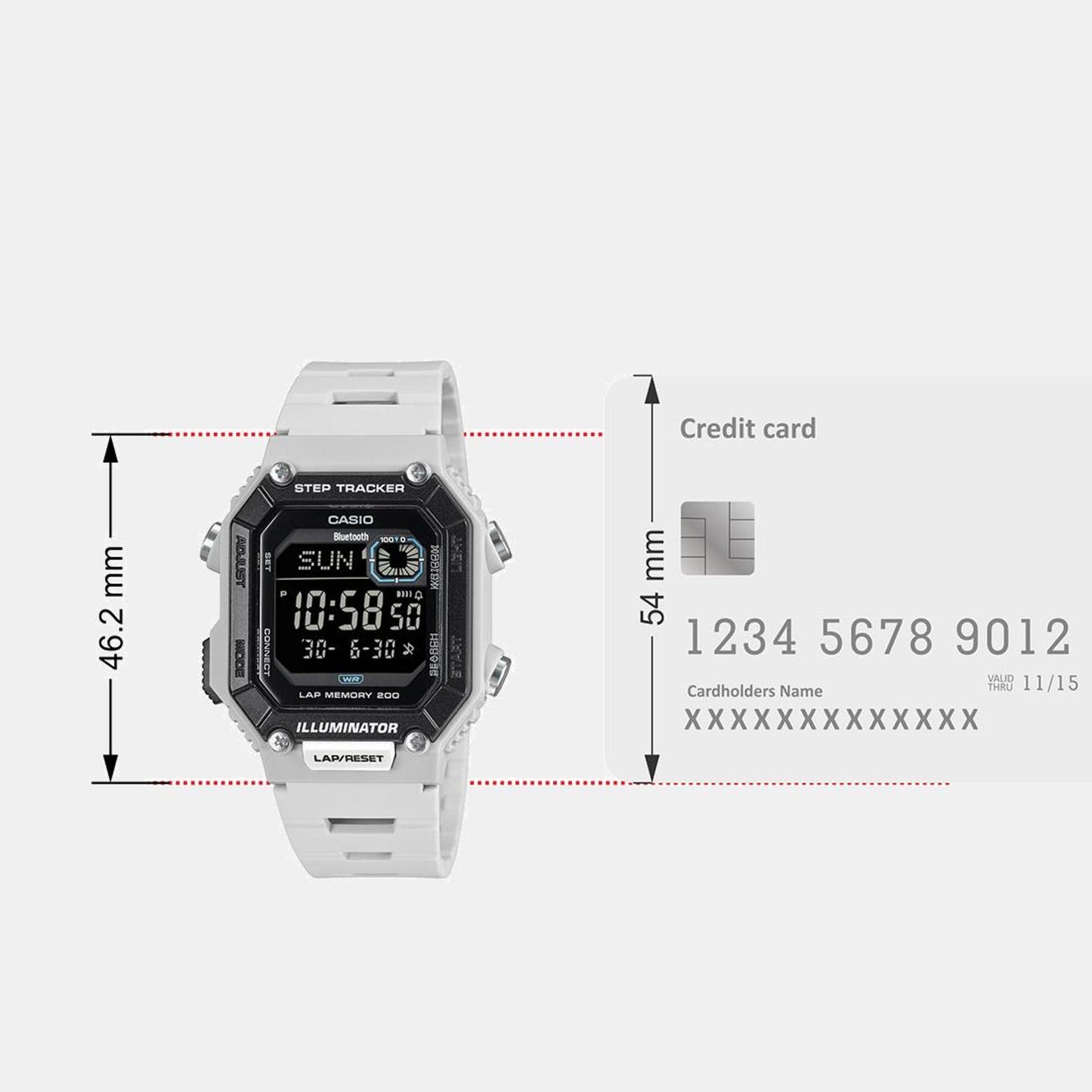 Youth Men Quartz Grey Dial Digital Resin Watch D354