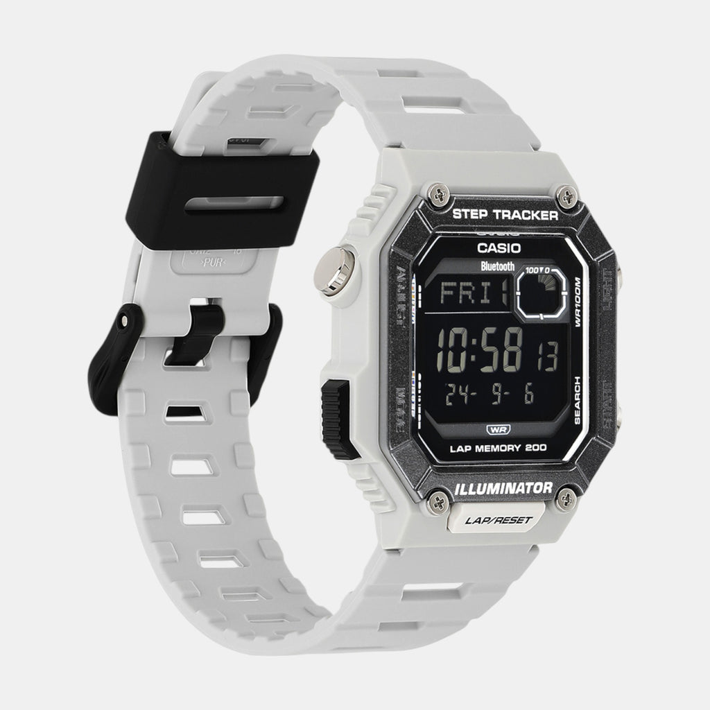Youth Men Quartz Grey Dial Digital Resin Watch D354