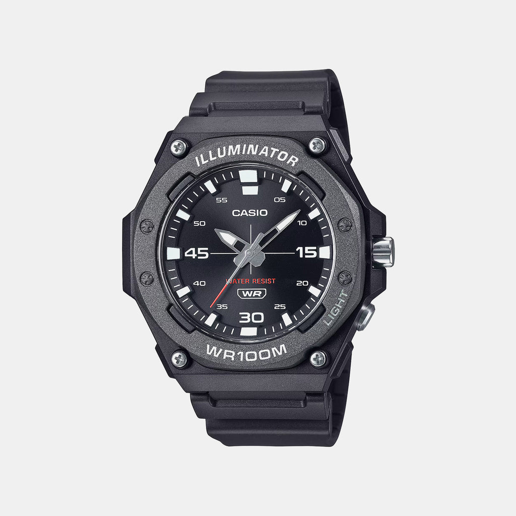 Youth Unisex Quartz Black Dial Analog Resin Watch D355