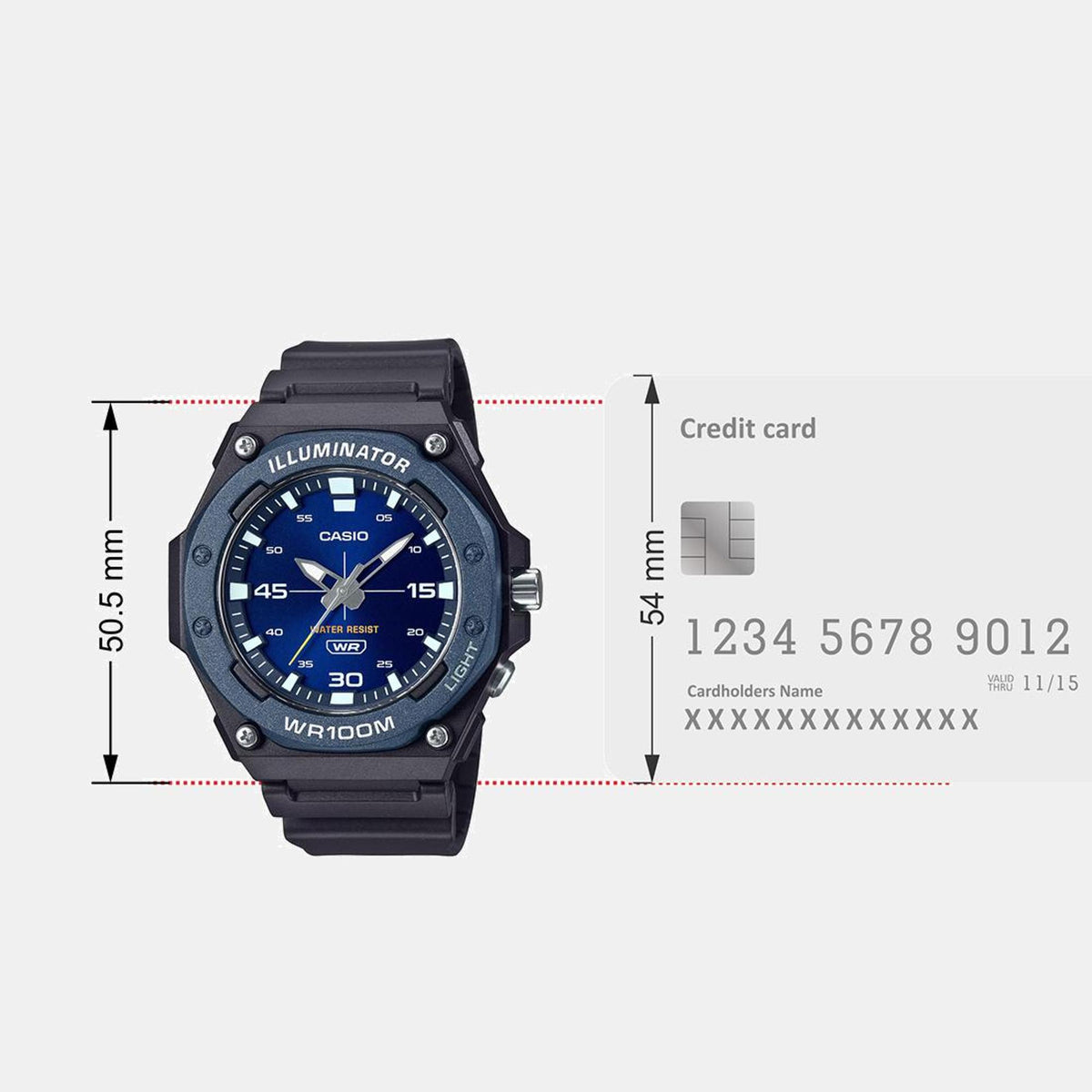 Youth Men Quartz Blue Dial Analog Resin Watch D356