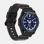 Youth Men Quartz Blue Dial Analog Resin Watch D356