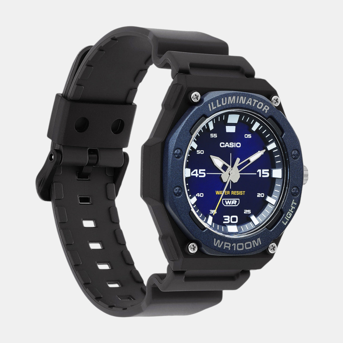 Youth Men Quartz Blue Dial Analog Resin Watch D356