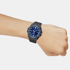 Youth Men Quartz Blue Dial Analog Resin Watch D356