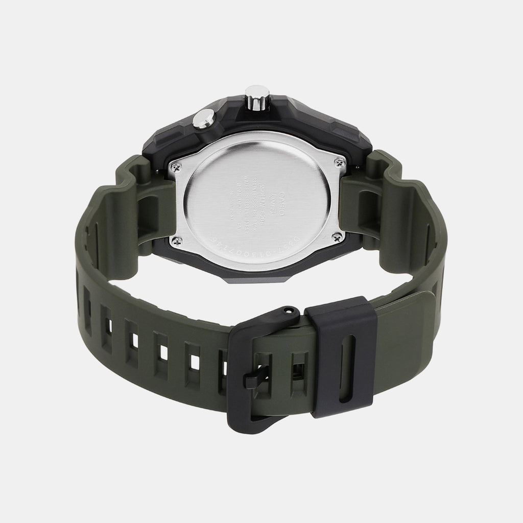 Youth Unisex Quartz Green Dial Analog Resin Watch D357