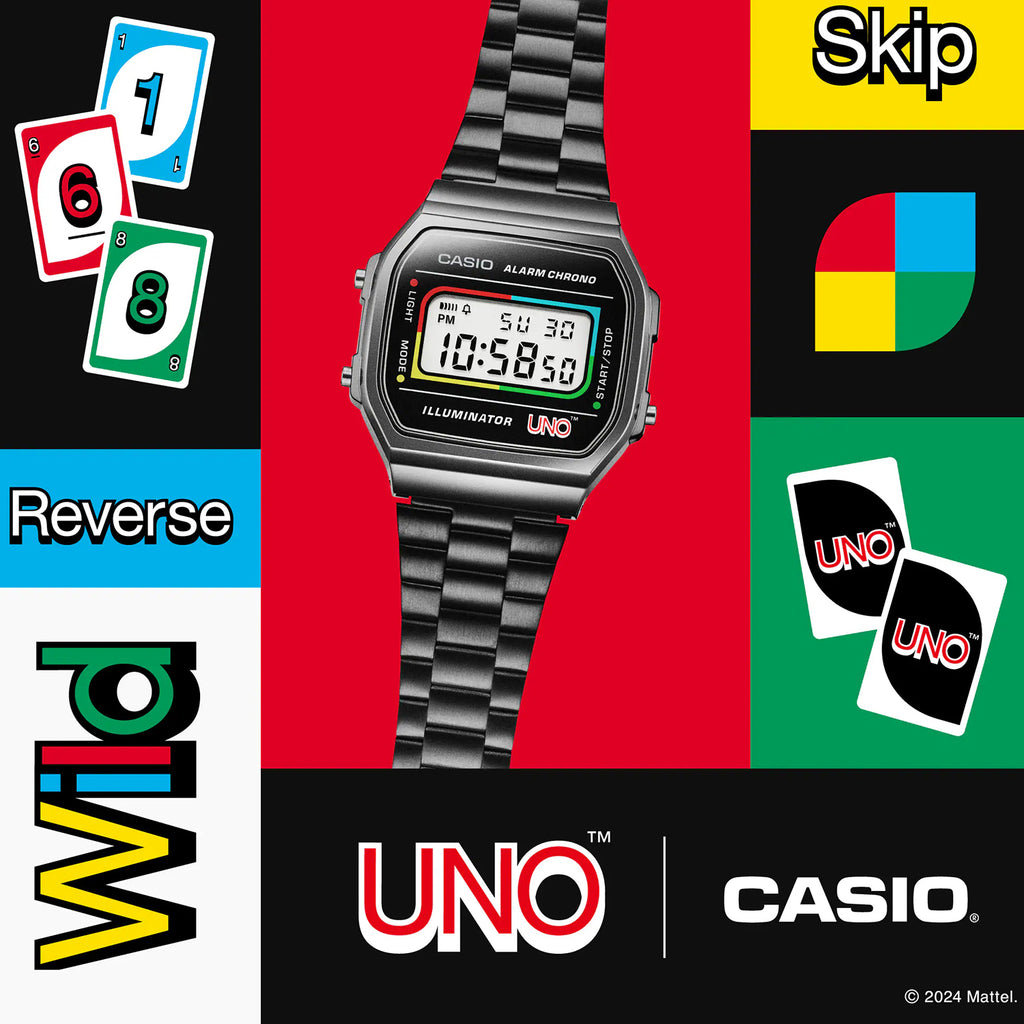 Vintage Unisex Quartz Black Dial Digital Stainless Steel Watch D361