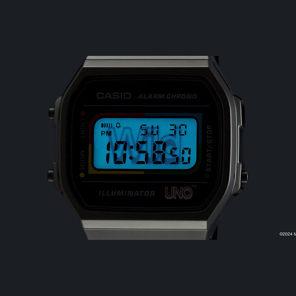 Vintage Unisex Quartz Black Dial Digital Stainless Steel Watch D361