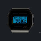 Vintage Unisex Quartz Black Dial Digital Stainless Steel Watch D361