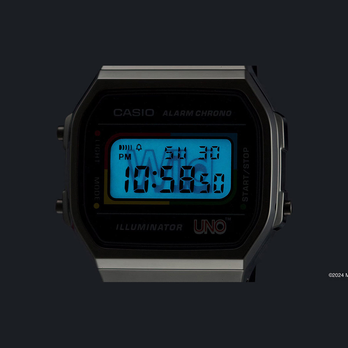 Vintage Unisex Quartz Black Dial Digital Stainless Steel Watch D361