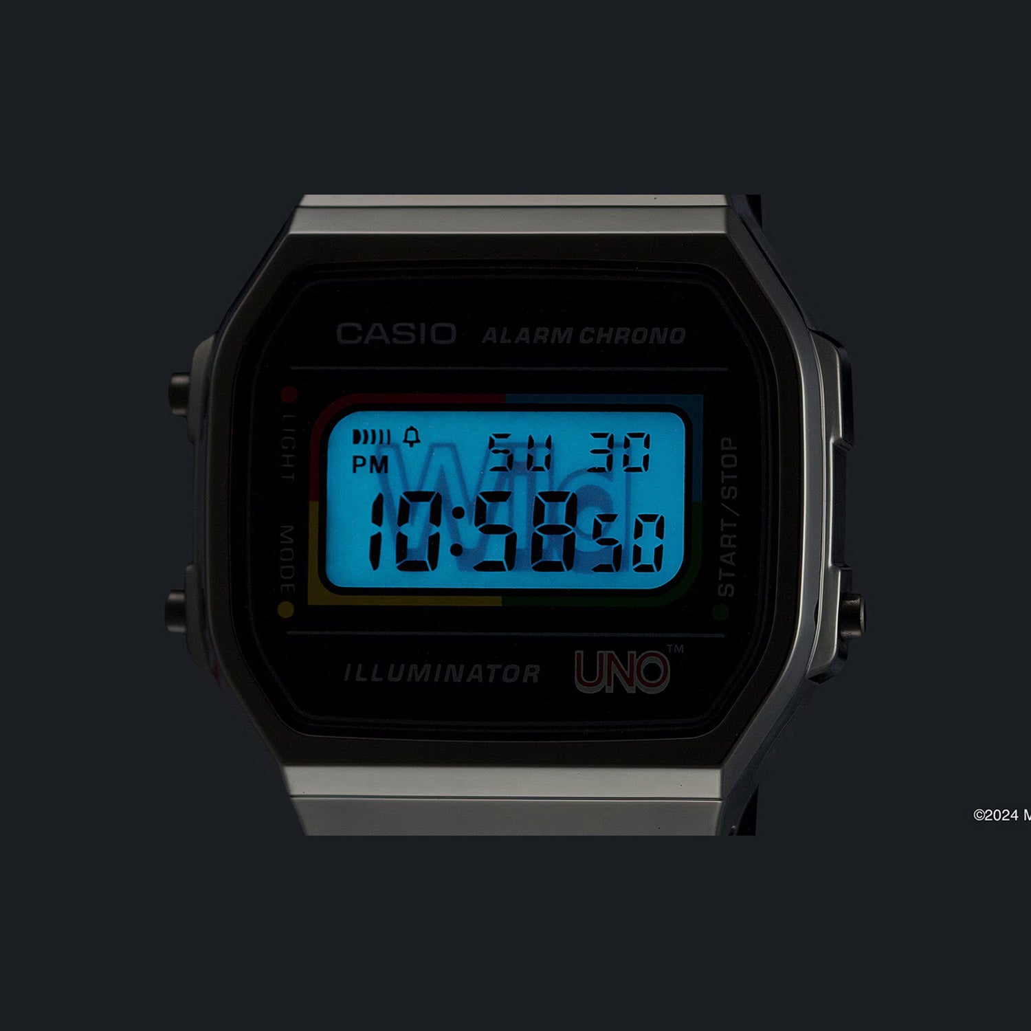Vintage Unisex Quartz Black Dial Digital Stainless Steel Watch D361