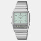 Vintage Unisex Quartz Green Dial Analog-Digital Stainless Steel Watch AQ-800E-3ADF D362