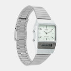 Vintage Unisex Quartz Green Dial Analog-Digital Stainless Steel Watch D362