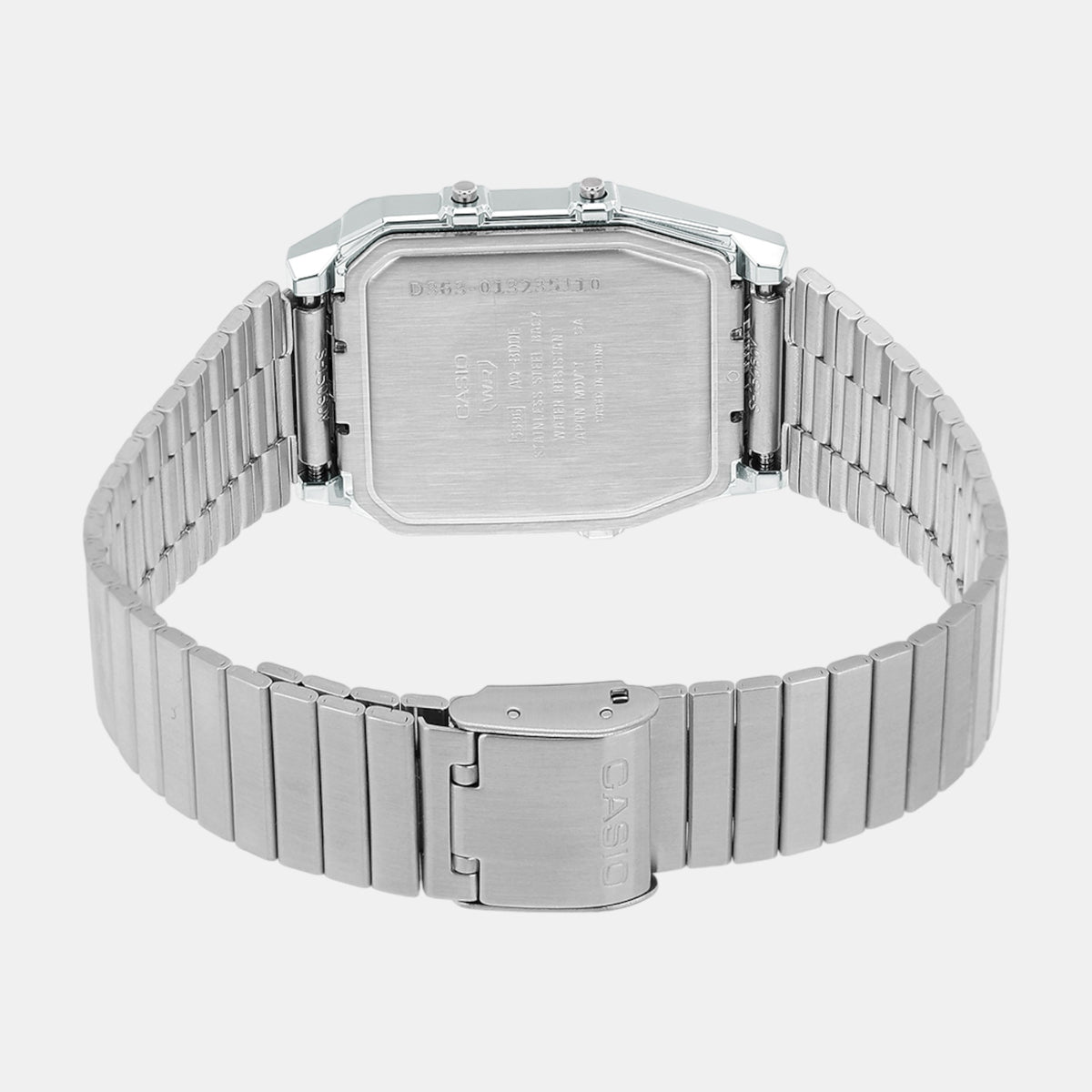 Vintage Unisex Quartz White Dial Analog-Digital Stainless Steel Watch D363