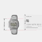 Vintage Unisex Quartz Silver Dial Digital Stainless Steel Watch D364