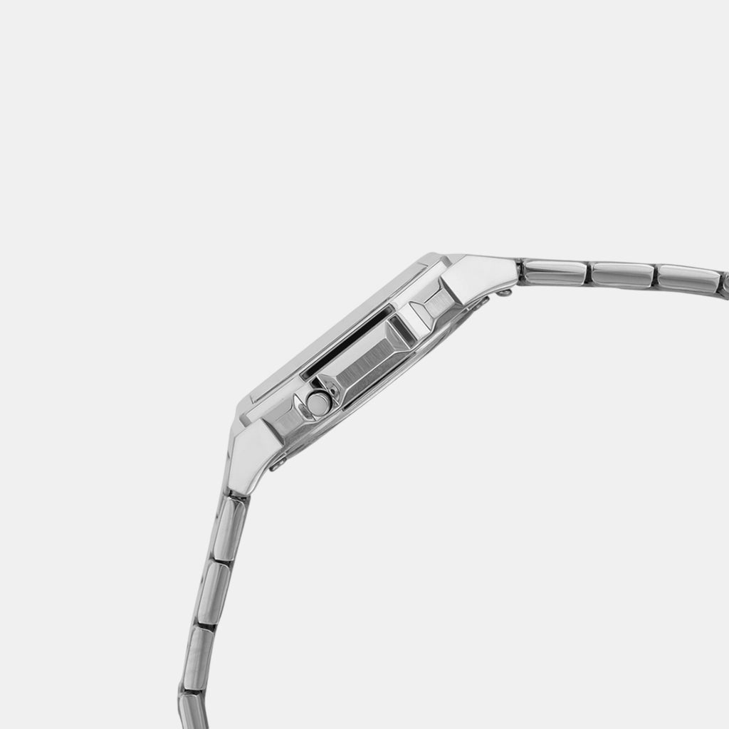 Vintage Unisex Quartz Silver Dial Digital Stainless Steel Watch D364