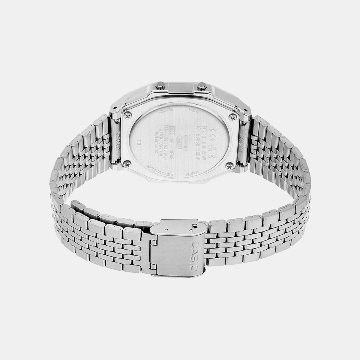 Vintage Unisex Quartz Black Dial Digital Stainless Steel Watch D365