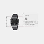Vintage Unisex Quartz Black Dial Analog-Digital Resin Watch D367