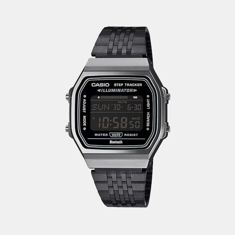 Vintage Unisex Quartz Black Dial Analog-Digital Resin Watch D367