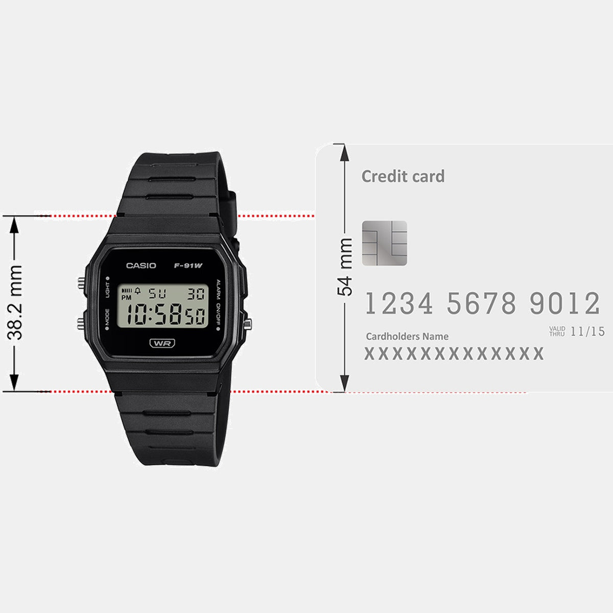 Youth Unisex Quartz Black Dial Digital Resin Watch D370