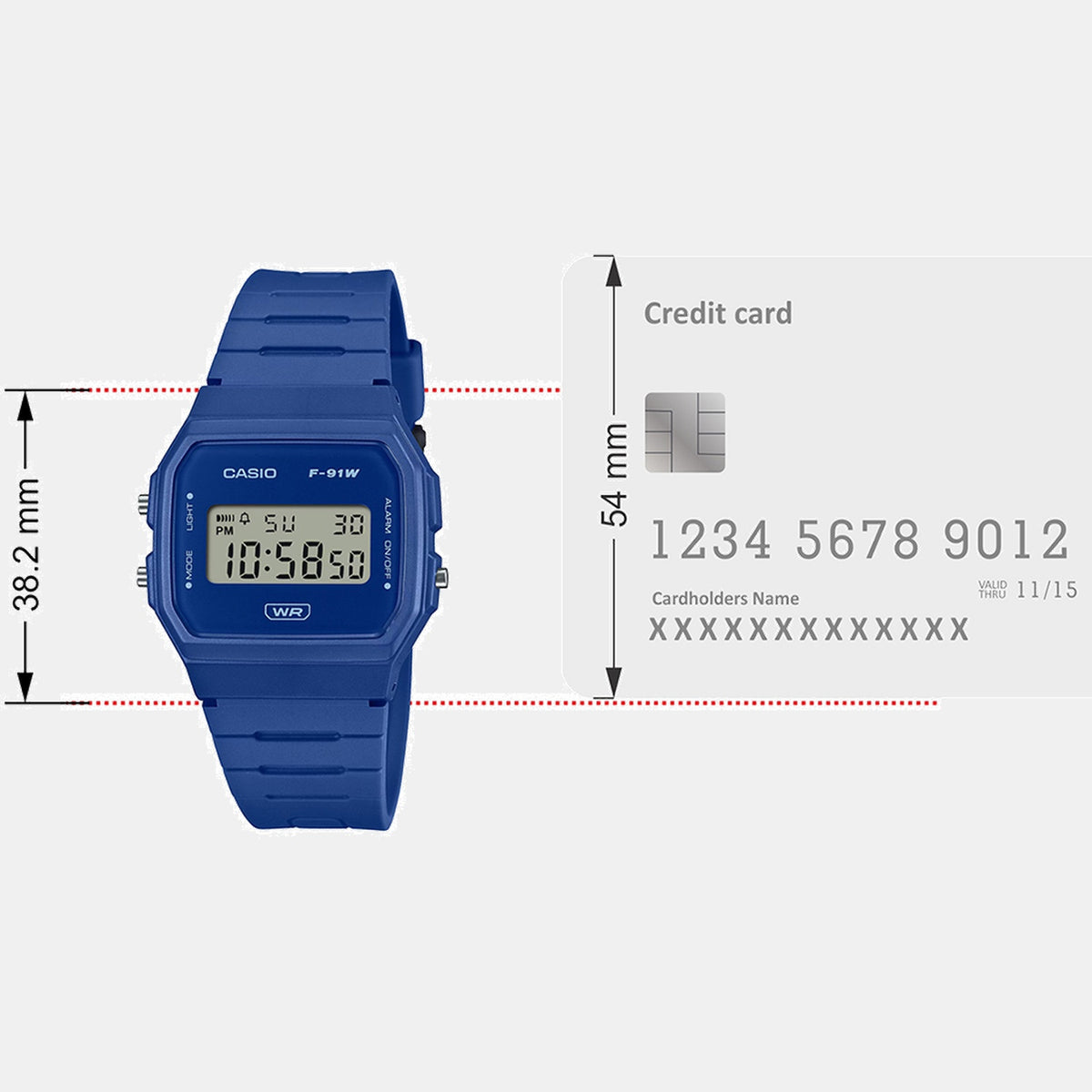 Youth Unisex Quartz Blue Dial Digital Resin Watch D371