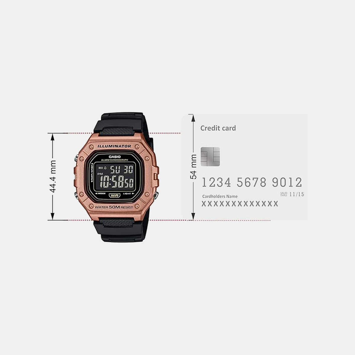 Youth Unisex Quartz Black Dial Digital Resin Watch D375