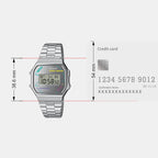 Vintage Unisex Quartz Silver Dial Digital Stainless Steel Watch D380