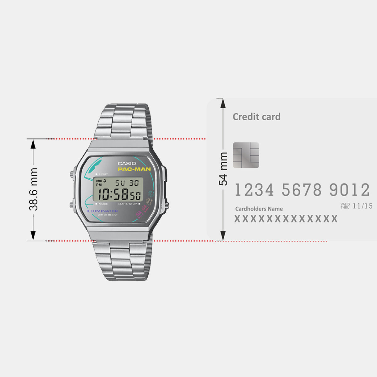 Vintage Unisex Quartz Silver Dial Digital Stainless Steel Watch D380