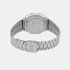 Vintage Unisex Quartz Silver Dial Digital Stainless Steel Watch D380