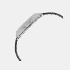 Vintage Unisex Quartz Black Dial Digital Stainless Steel Watch D381