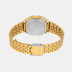 Vintage Women Quartz Gold Dial Digital Stainless Steel Watch D382