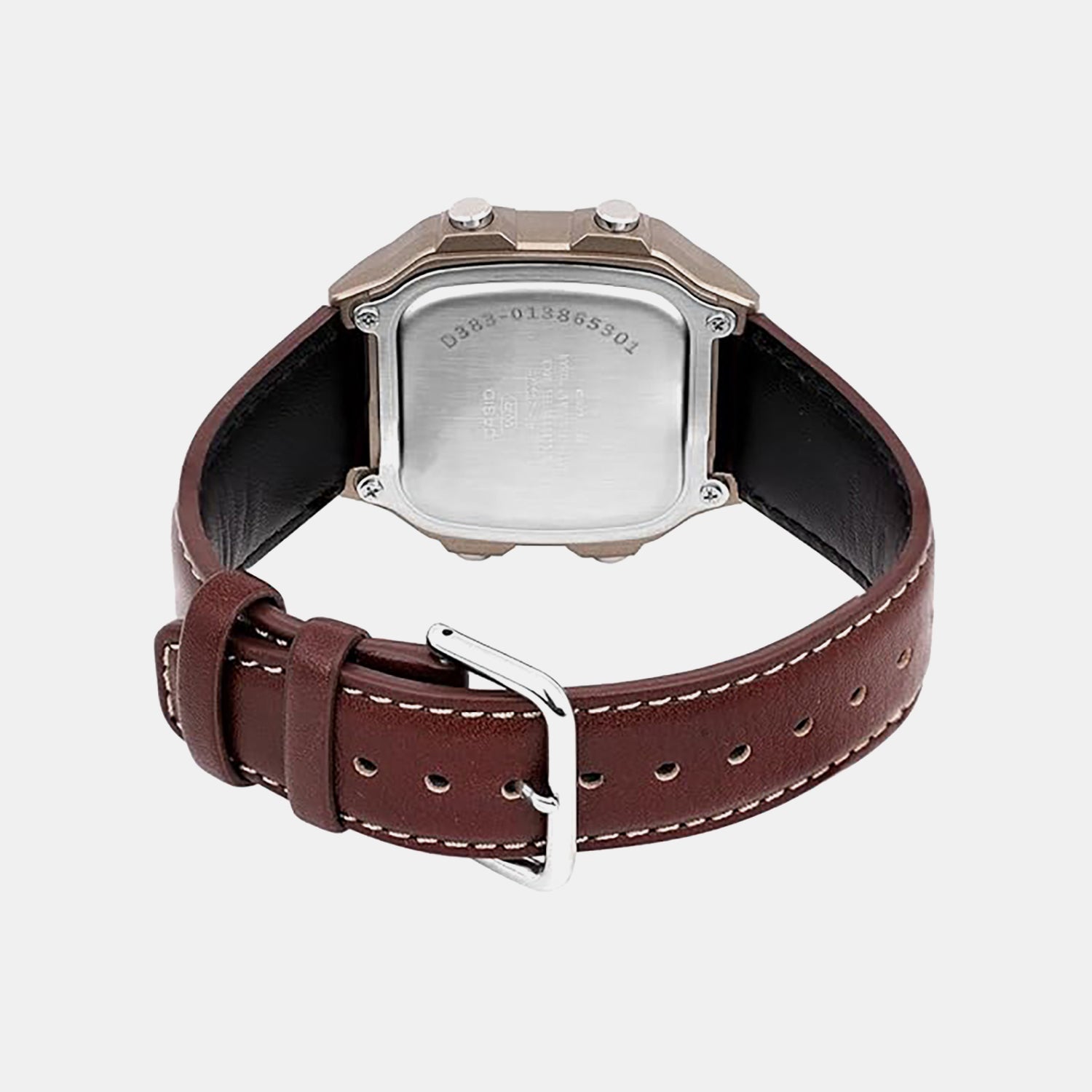 Youth Unisex Quartz Black Dial Digital Leather Watch D383