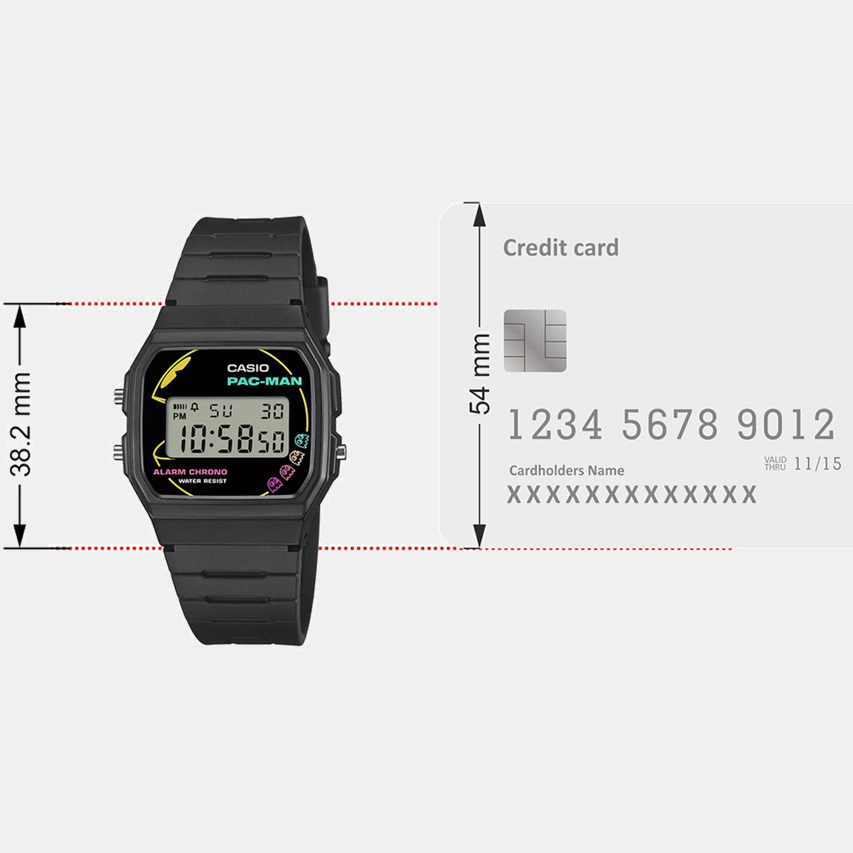 Youth Unisex Quartz Black Dial Digital Resin Watch D384
