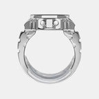 50th Anniversary Men Quartz Black Dial Digital Stainless Steel Ring Watch CRW-001-1DR D385