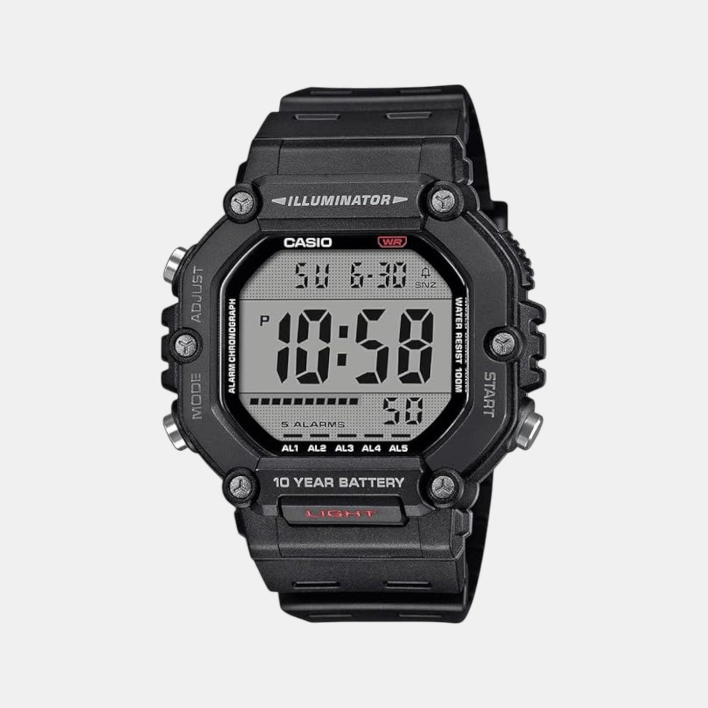 Youth Men Quartz Black Dial Digital Resin Watch D386