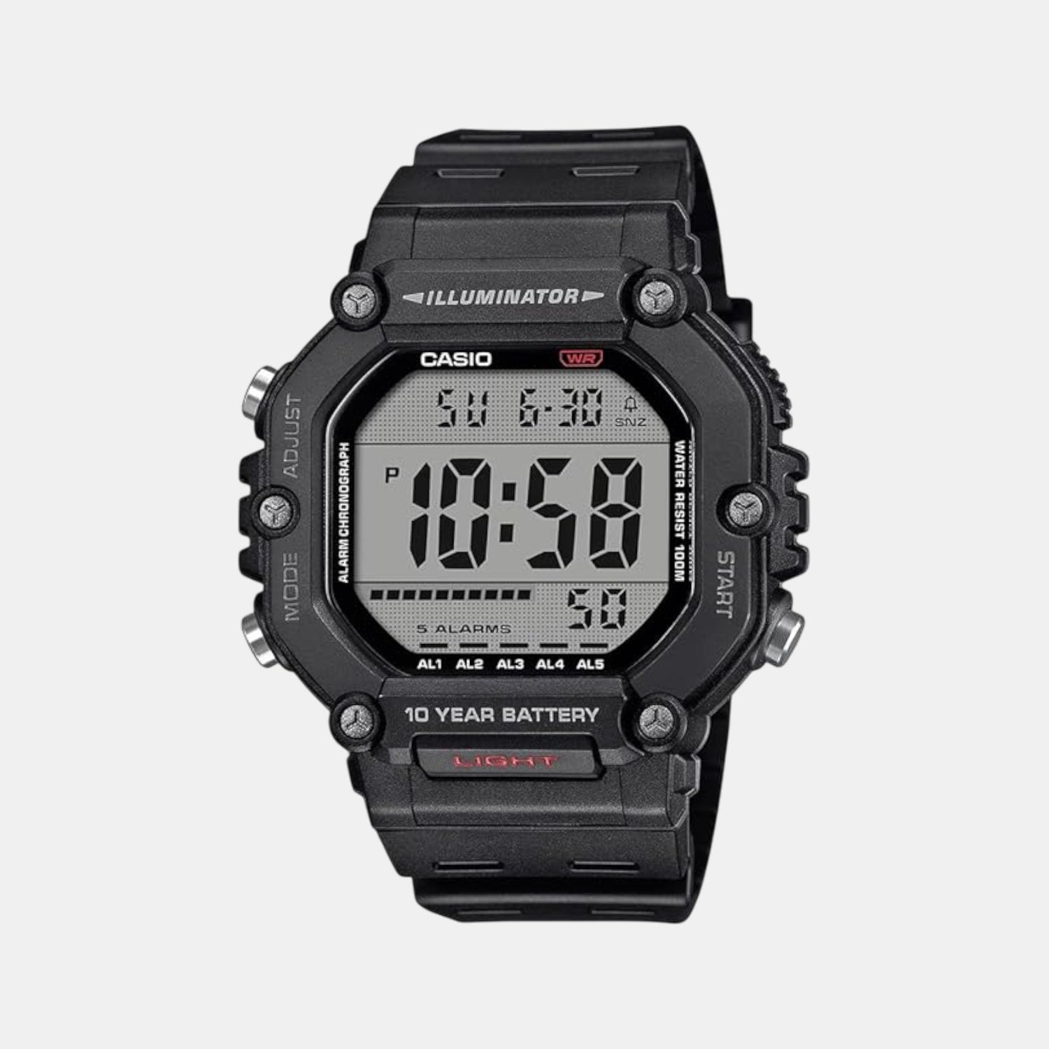 Youth Men Quartz Black Dial Digital Resin Watch D386