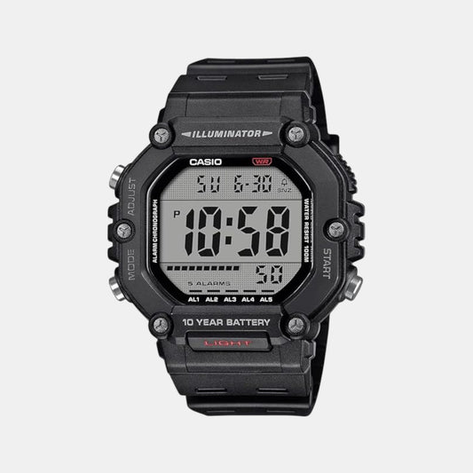 Youth Men Quartz Black Dial Digital Resin Watch D386