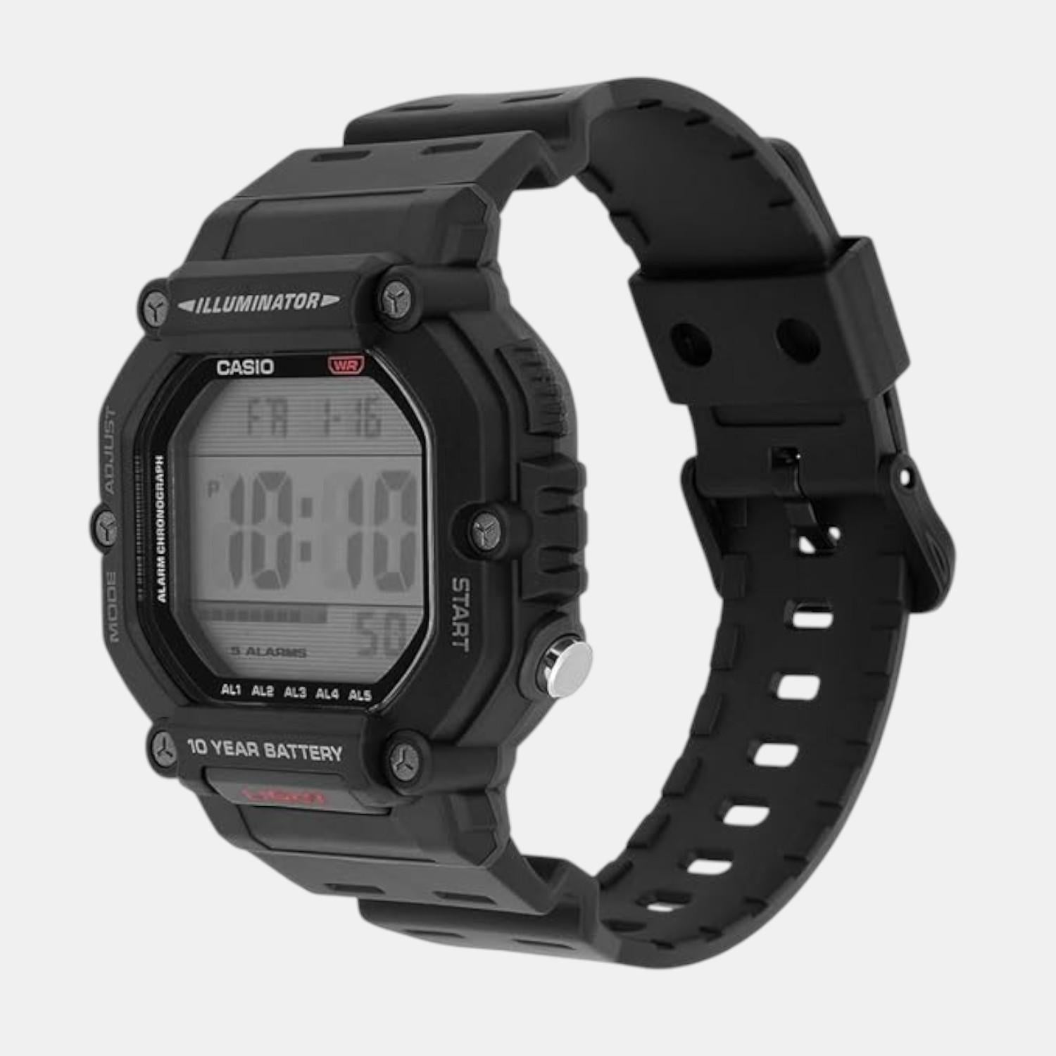 Youth Men Quartz Black Dial Digital Resin Watch D386