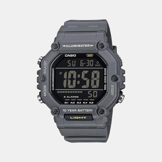 Youth Men Quartz Grey Dial Digital Resin Watch D387