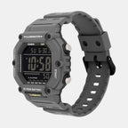 Youth Men Quartz Grey Dial Digital Resin Watch D387