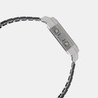 Vintage Unisex Quartz Black Dial Digital Stainless Steel Watch D391