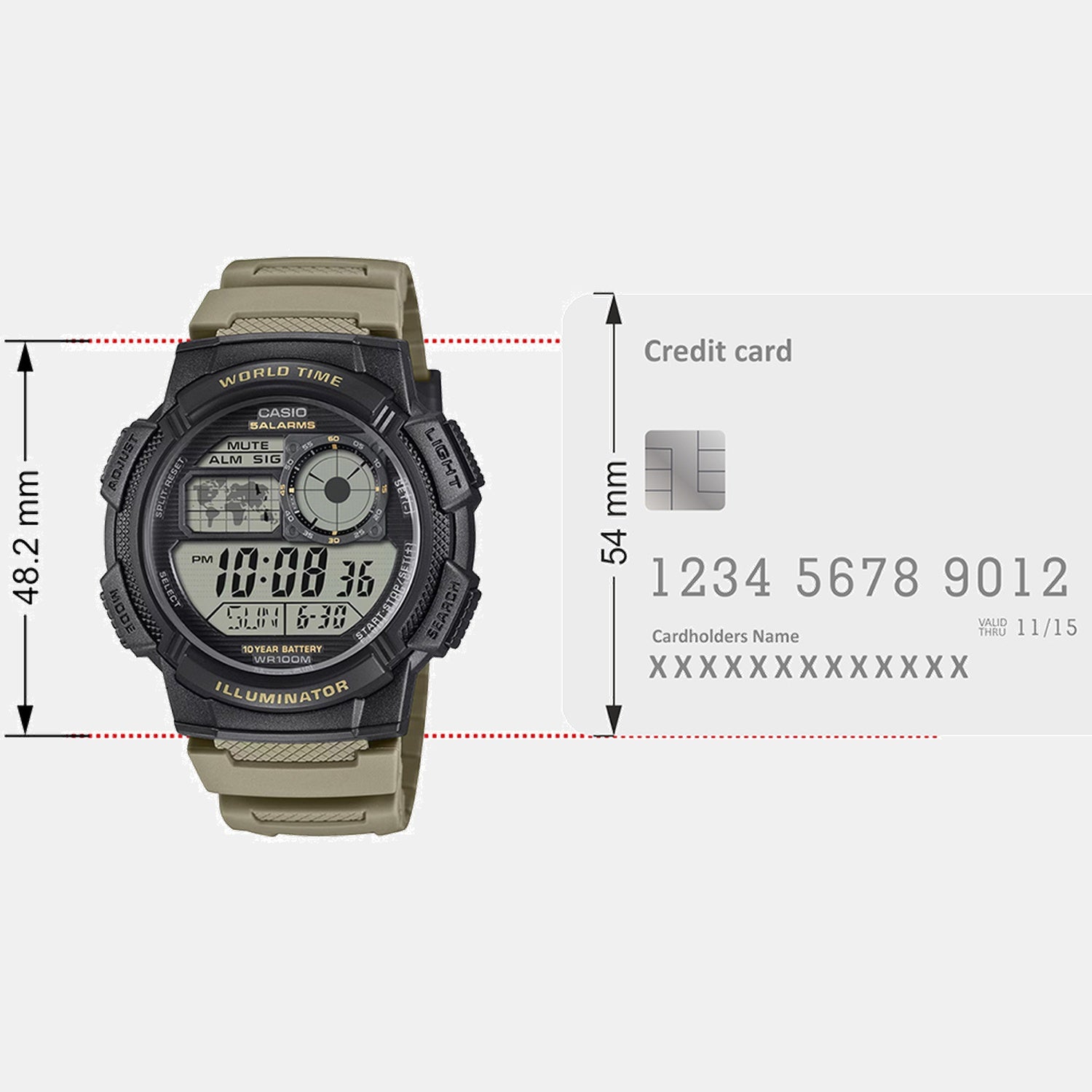 Youth Unisex Quartz Black Dial Digital Resin Watch D392