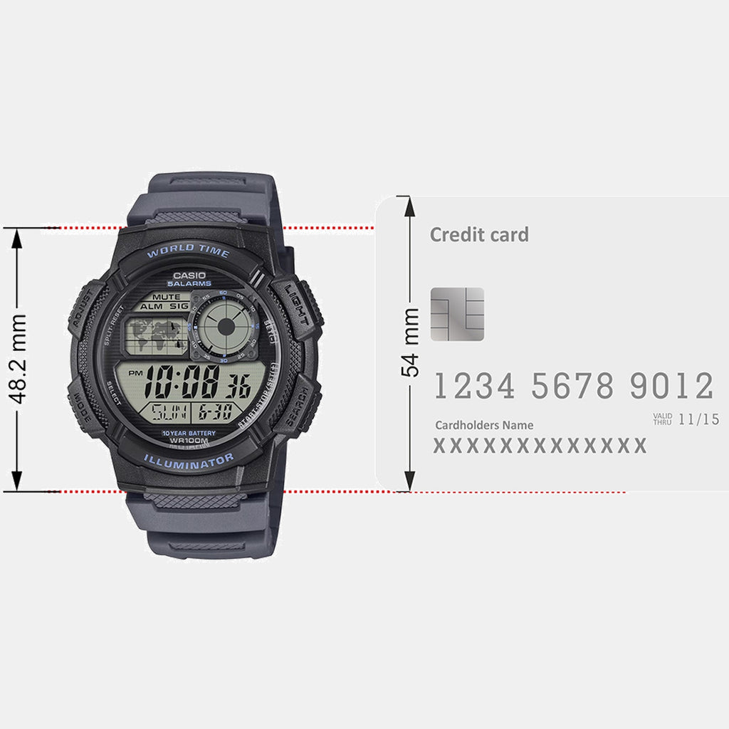 Youth Unisex Quartz Black Dial Digital Resin Watch D393