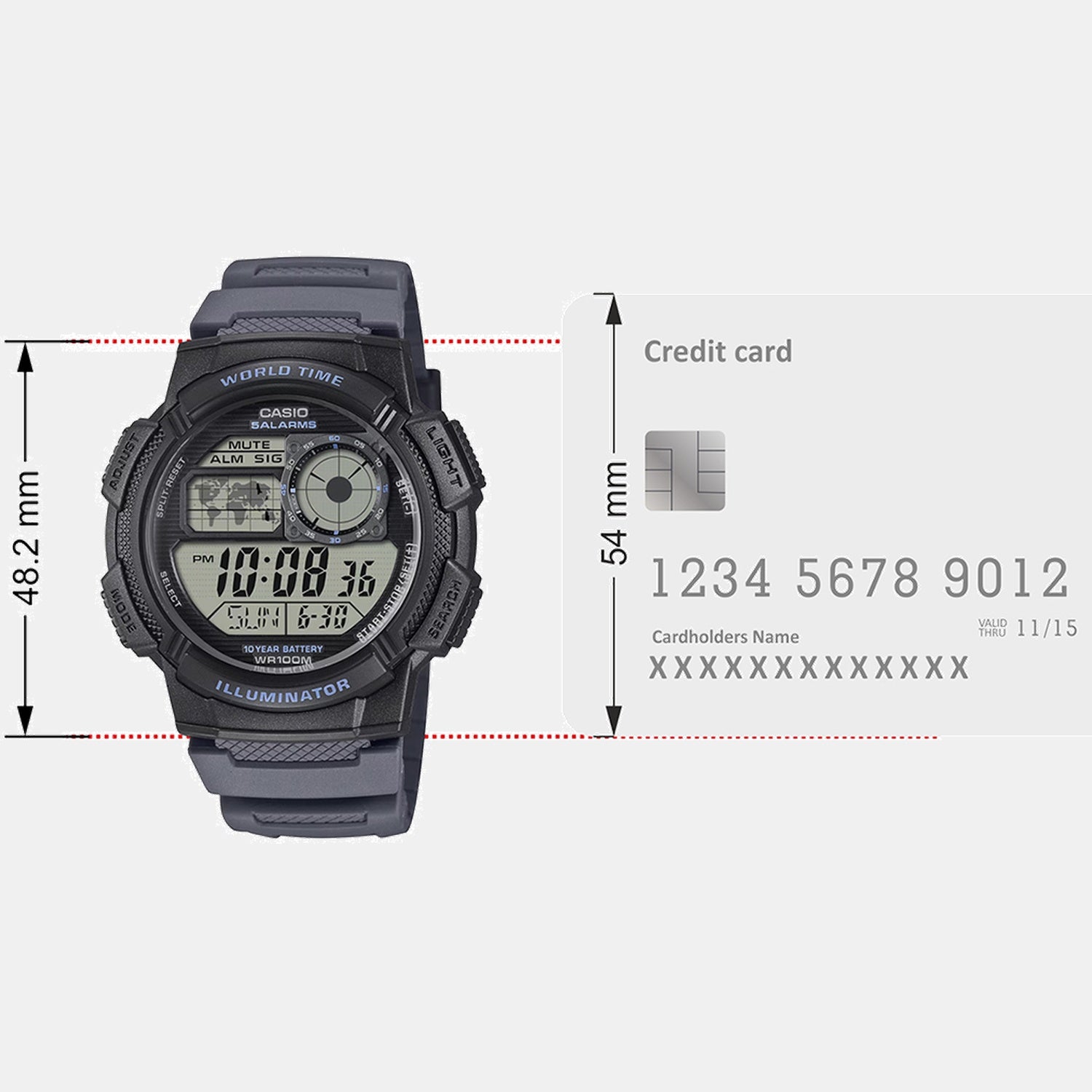 Youth Unisex Quartz Black Dial Digital Resin Watch D393